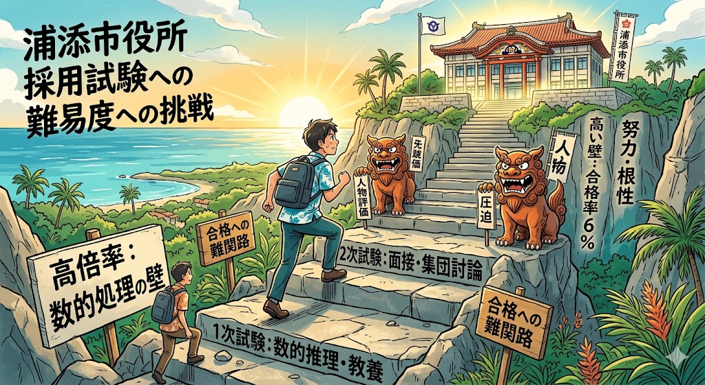 【2026年】浦添市役所採用試験の難易度・倍率！偏差値判定